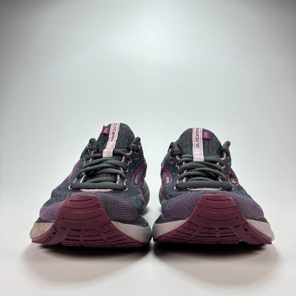 Brooks Glycerin 19 Gray Purple Lace Up Running Shoes 1203431B572 Womens Size 9.5 - Picture 2 of 10